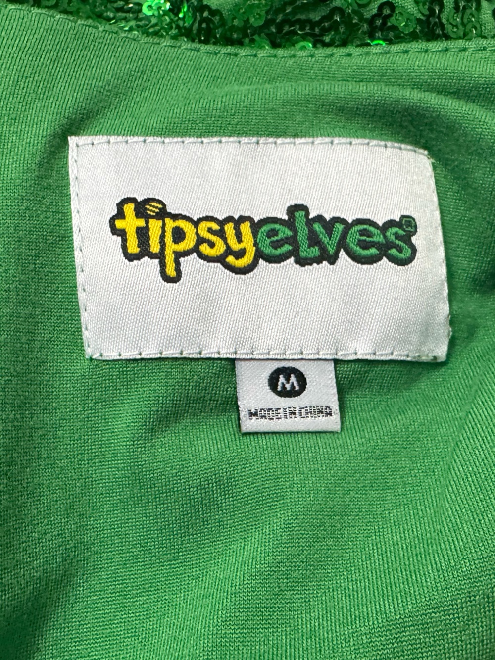 TIPSY ELVES GREEN SEQUIN SKIRT - Picture 4 of 6